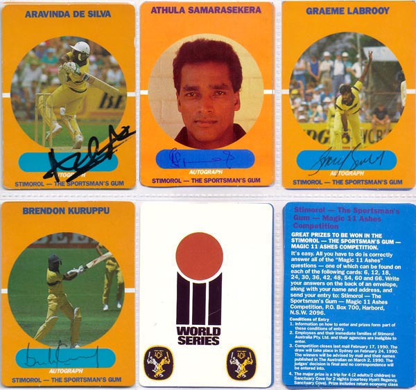 Scanlens Stimorol 1989-90 Aus/NZ/Pak/SL (84)