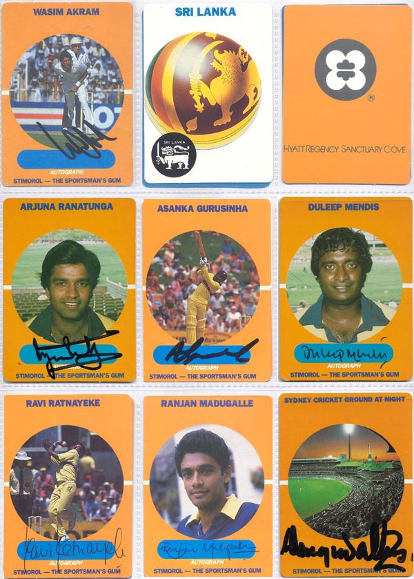 Scanlens Stimorol 1989-90 Aus/NZ/Pak/SL (84)